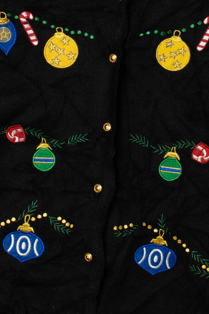 Ornament Garlands Ugly Christmas Cardigan 61528