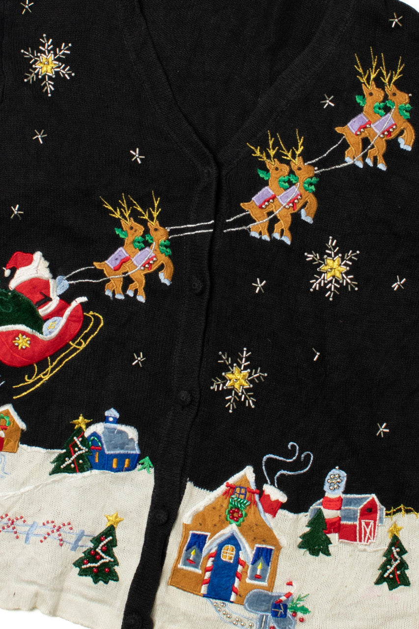 Christmas Night Sky Ugly Christmas Cardigan 61533