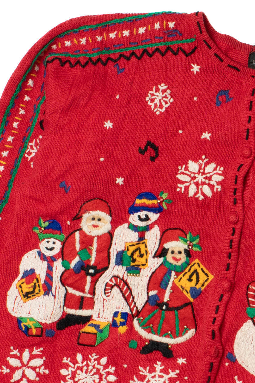 Holiday Caroling Ugly Christmas Cardigan 61536