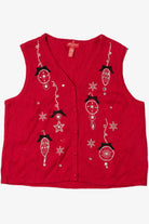 Sequin Ornaments Ugly Christmas Vest 61538