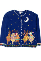 Silly Reindeer Ugly Christmas Cardigan 61564