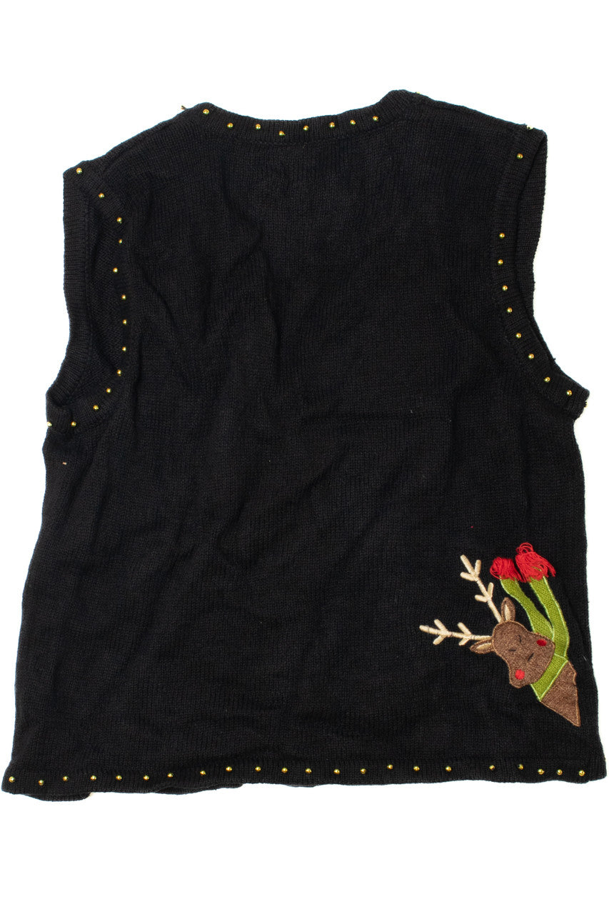 Peek-A-Boo Reindeer Ugly Christmas Vest 61580