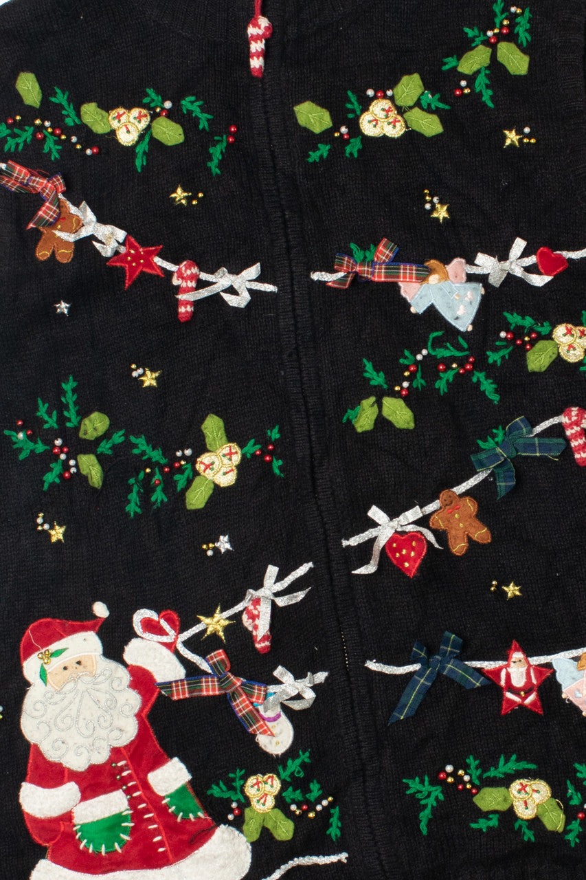 Santa Holiday Garlands Ugly Christmas Vest 61590
