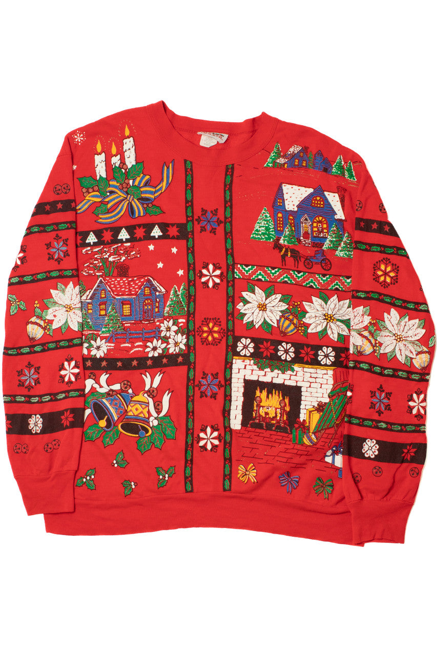 Holiday Collage Ugly Christmas Sweatshirt 61604