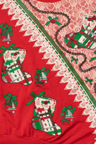 Faux Lace Christmas Stockings Ugly Christmas Sweatshirt 61612