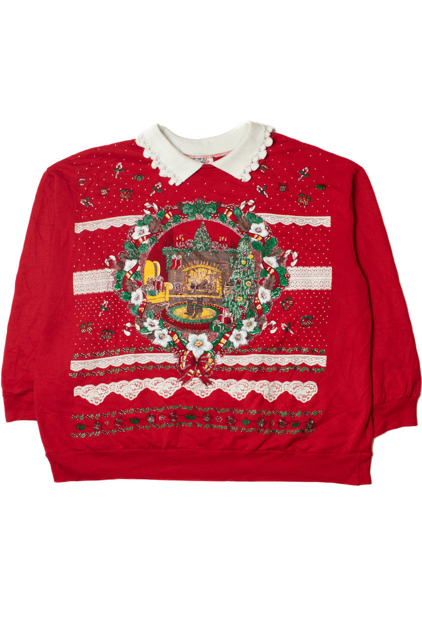 Scenic Holiday Home Ugly Christmas Sweatshirt 61613