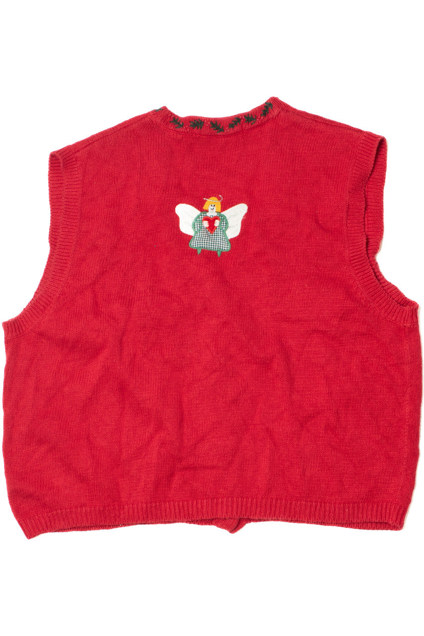 Cottagecore Embroidered Ugly Christmas Vest 61621