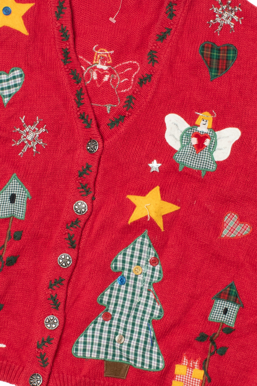 Cottagecore Embroidered Ugly Christmas Vest 61621