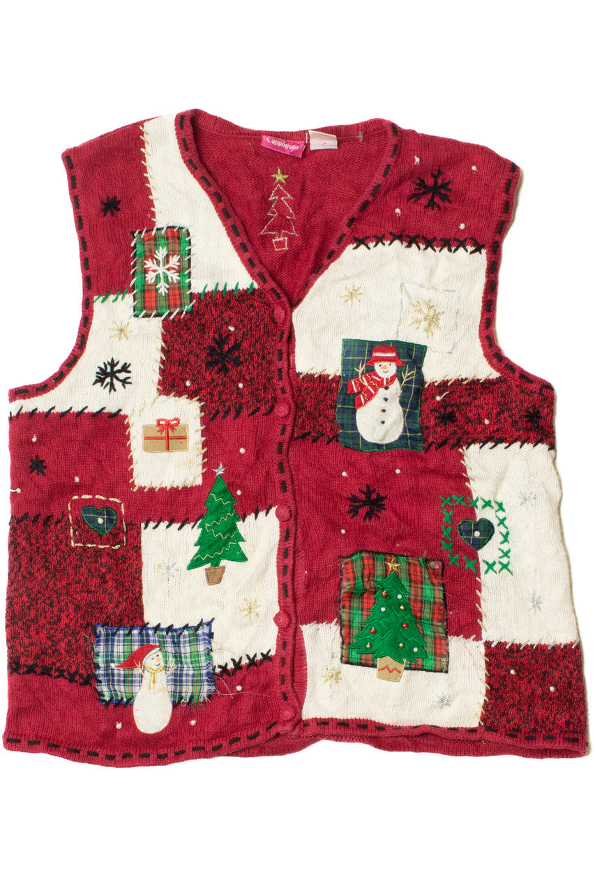 Cottagecore Patchwork Ugly Christmas Vest 61633