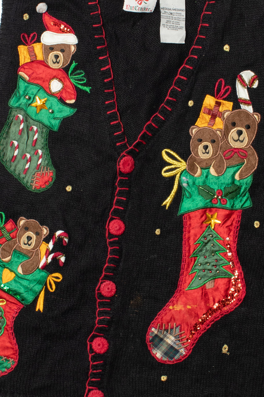 Bears In Stockings Ugly Christmas Vest 61634