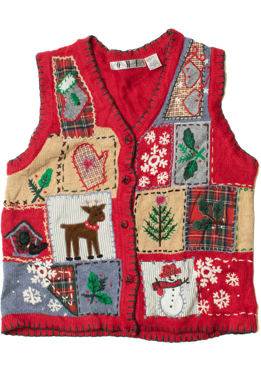 Patchwork Ugly Christmas Vest 61635