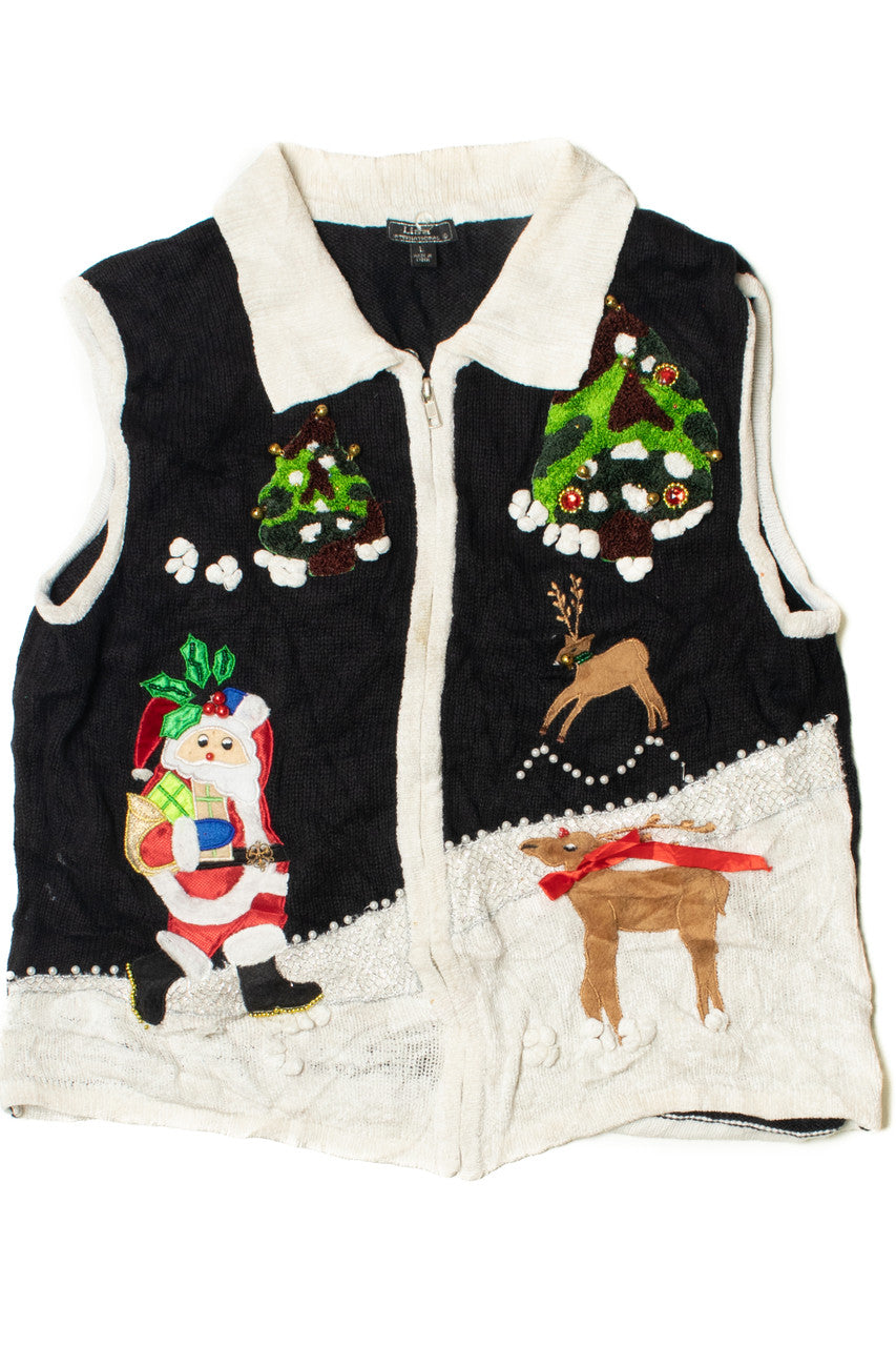 Santa & His Reindeer Ugly Christmas Vest 61636