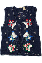 Tumbling Snowmen Ugly Christmas Vest 61637