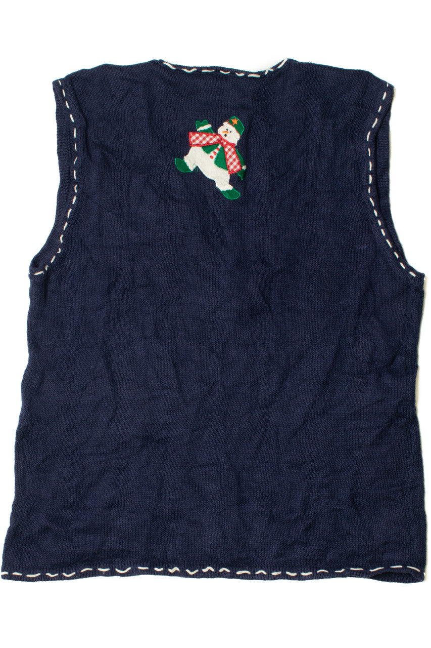 Tumbling Snowmen Ugly Christmas Vest 61637