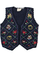 Vintage Embroidered & Beaded Ugly Christmas Vest 61641