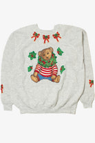 Recycled Puff Paint Bear Ugly Christmas Sweatshirt 61643