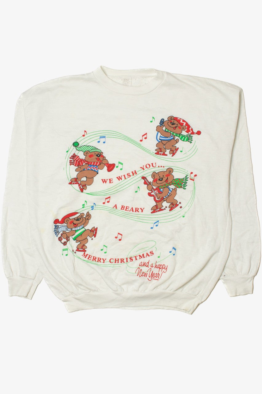 "We Wish You A Beary Merry Christmas" Ugly Christmas Sweatshirt 61647