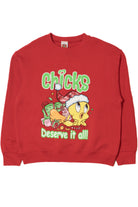Vintage "Chicks Deserve It All!" Tweety Bird Looney Tunes Ugly Christmas Sweatshirt
