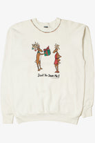 Vintage "Don't You Deer Me!" Ugly Christmas Sweatshirt