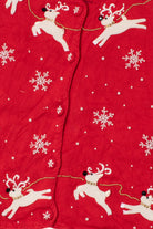 Pearly Beaded Reindeer Ugly Christmas Cardigan 61671