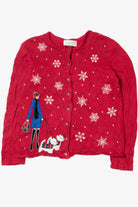 Walking Dogs In Snow Ugly Christmas Cardigan 61677