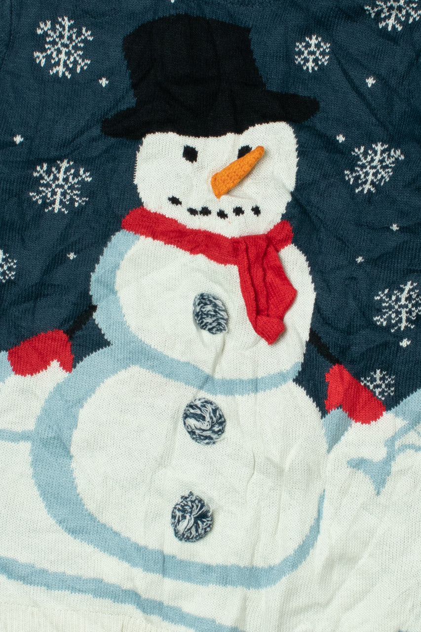Snowman With 3-D Nose Ugly Christmas Pullover 61678