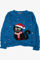Festive Cat Ugly Christmas Pullover 61686