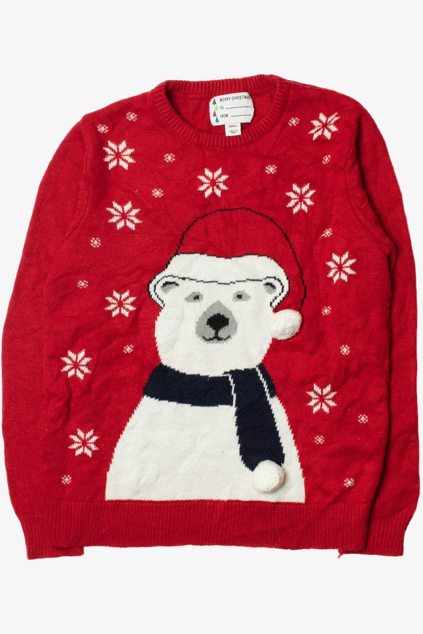 Polar Bear With Pom Poms Ugly Christmas Pullover 61697