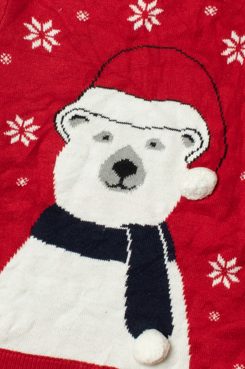 Polar Bear With Pom Poms Ugly Christmas Pullover 61697