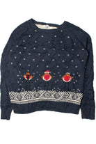 Navy Festive Birds Ugly Christmas Pullover 61699
