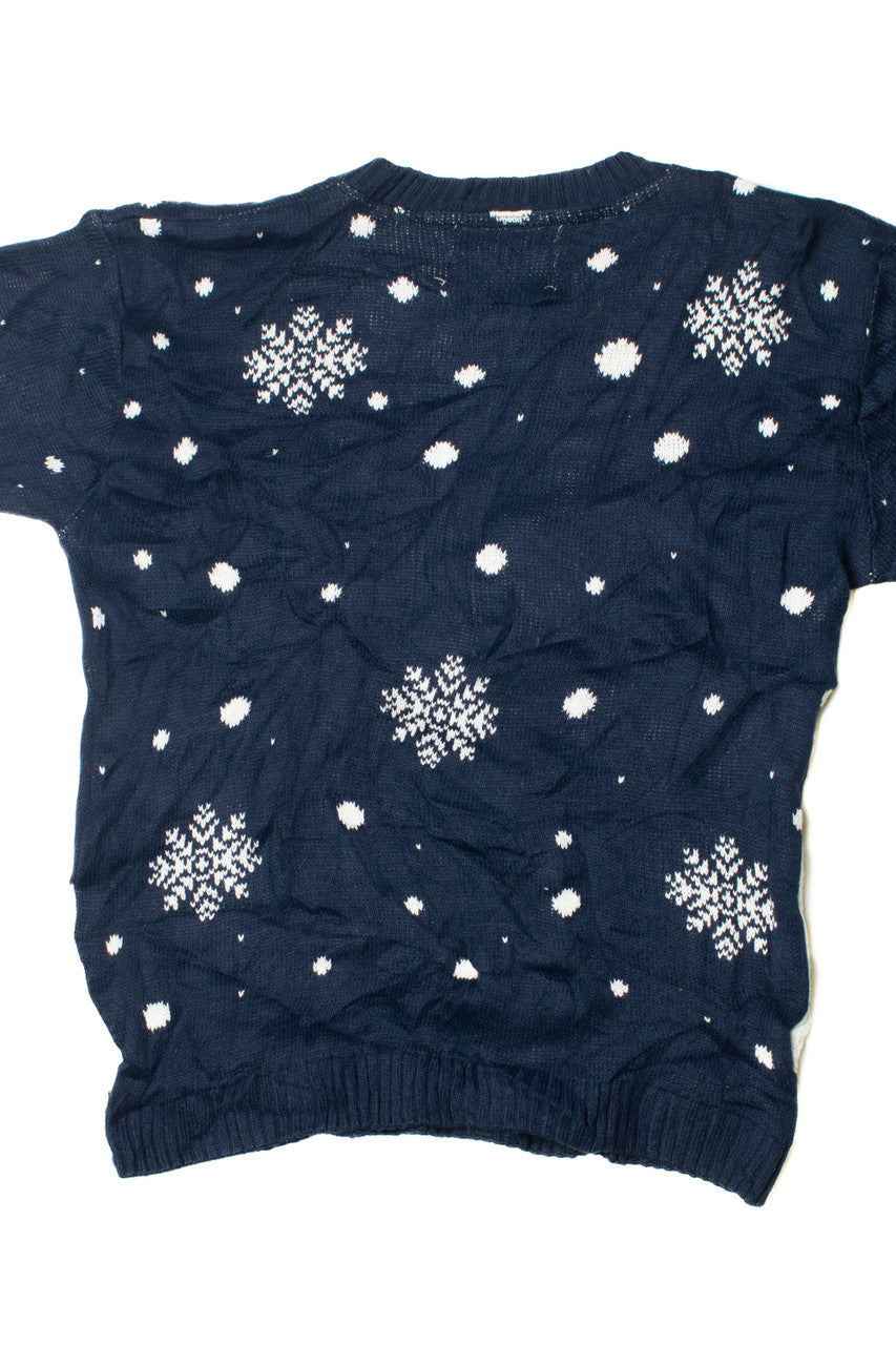Navy Skiing Snowman Ugly Christmas Pullover 61704