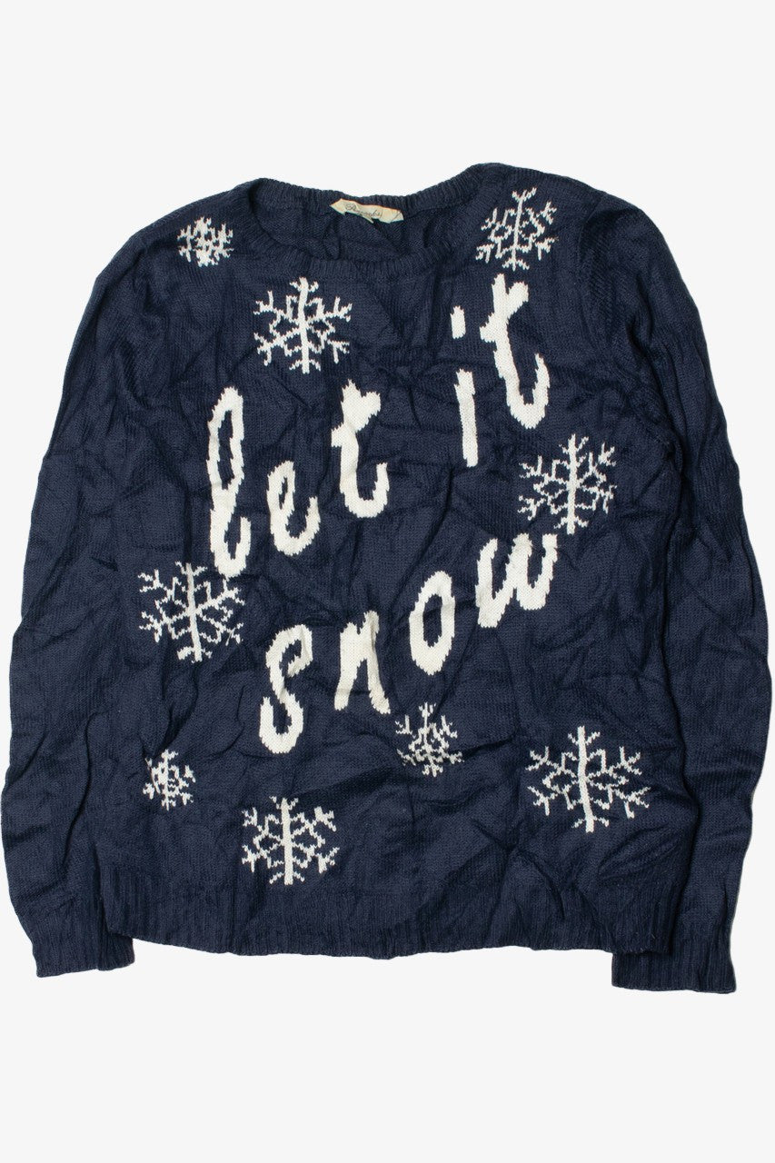 Navy "Let It Snow" Ugly Christmas Pullover 61710