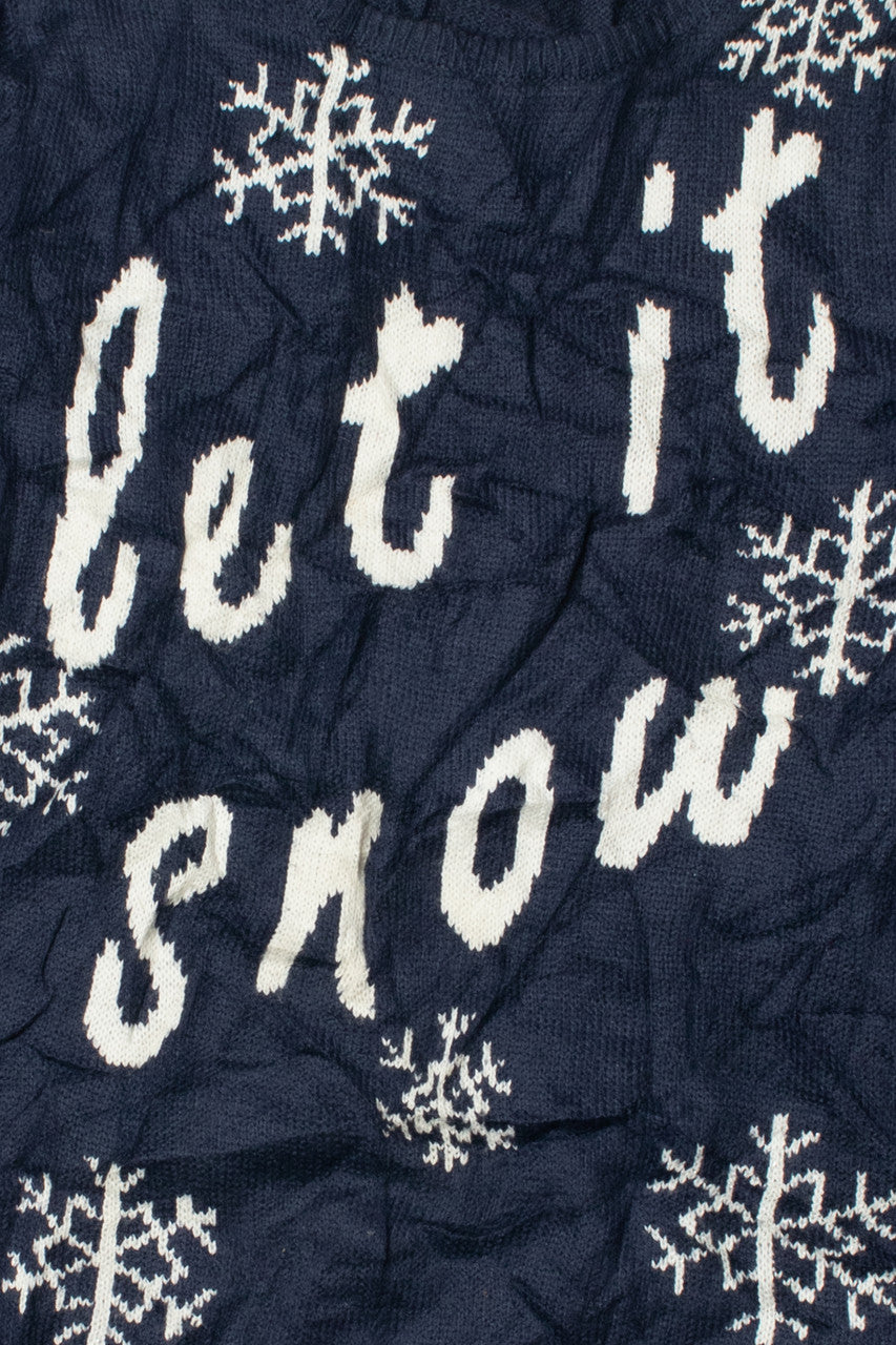 Navy "Let It Snow" Ugly Christmas Pullover 61710