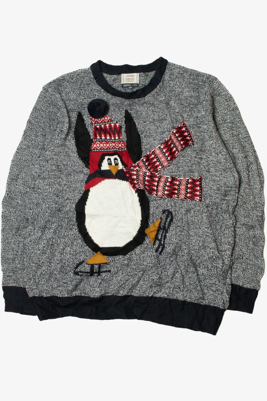 Penguin With 3-D Scarf Ugly Christmas Pullover 61714