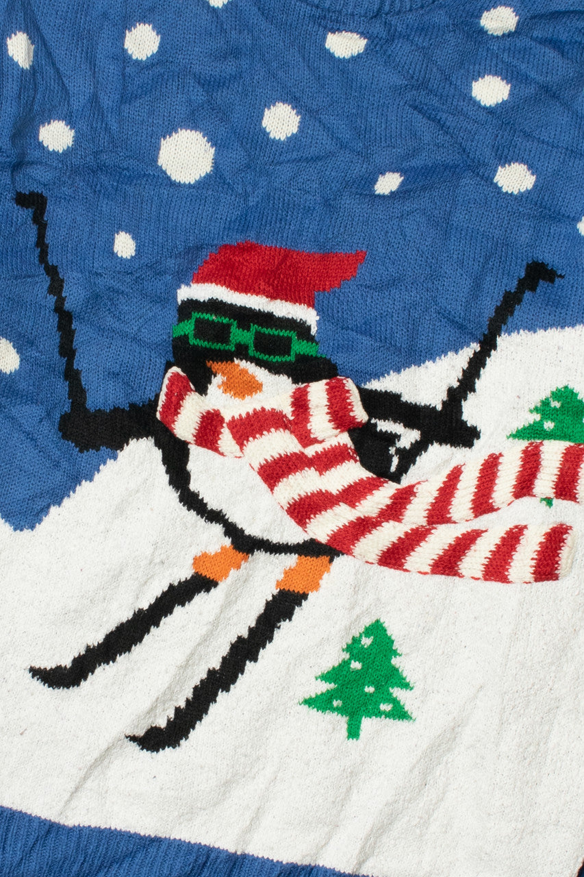 Skiing Penguin Ugly Christmas Pullover 61715
