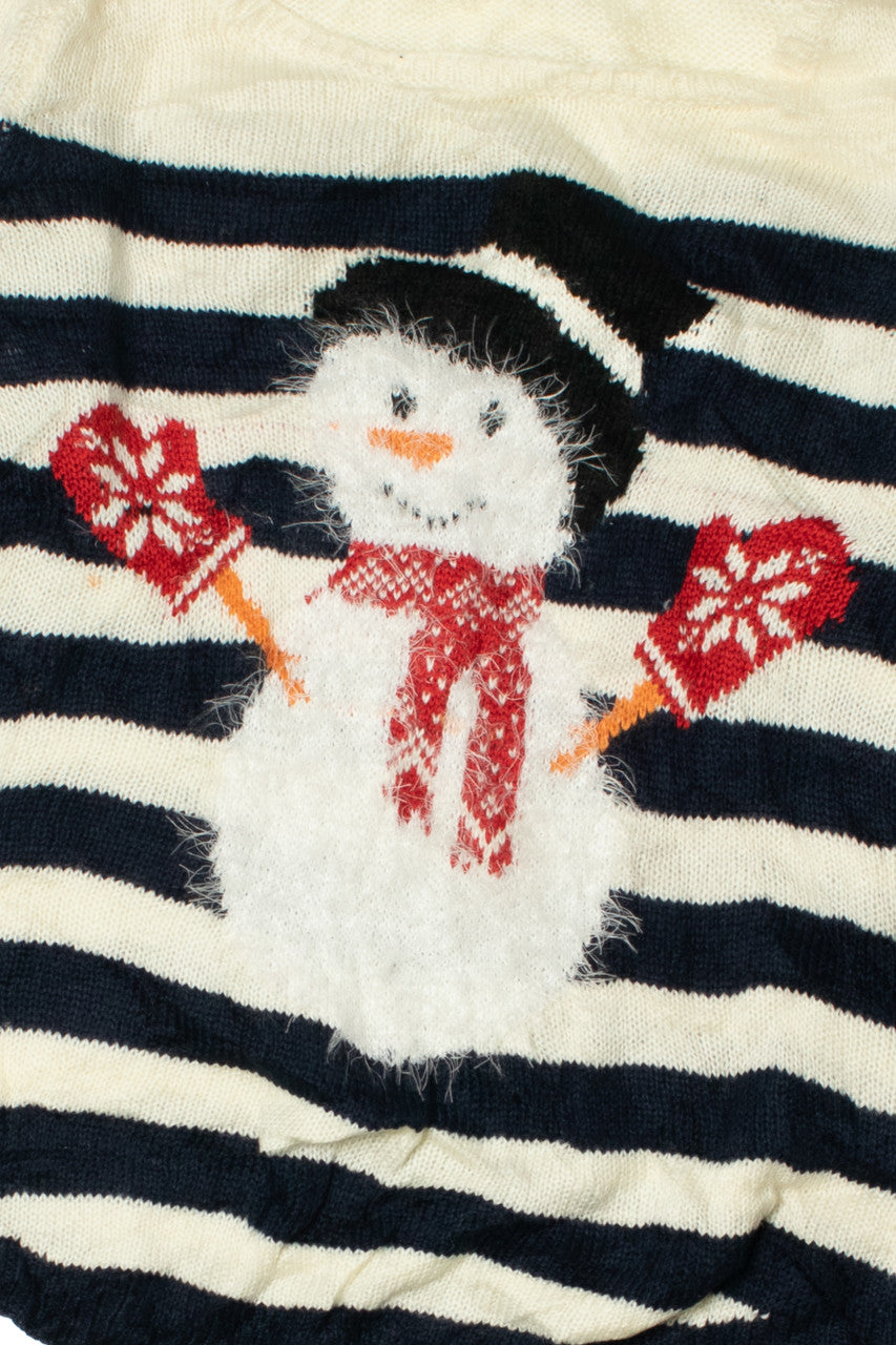 Fuzzy Snowman Ugly Christmas Pullover 61718