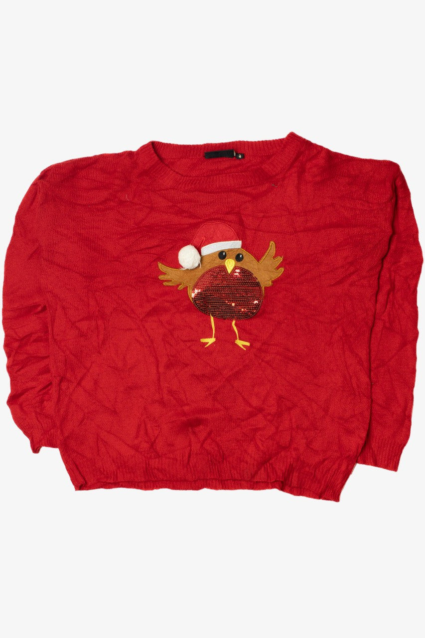 Bird With Sequins Ugly Christmas Pullover 61722