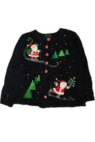 Skiing Santa Ugly Christmas Cardigan 61724