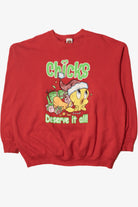 "Chicks Deserve It All" Tweety Bird Looney Toons Ugly Christmas Sweater