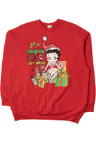 Vintage "Naughty Girls Get More" Betty Boop Ugly Christmas Sweater