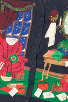 Vintage 1994 Letters To Santa Hand Embroidered Ugly Christmas Sweater