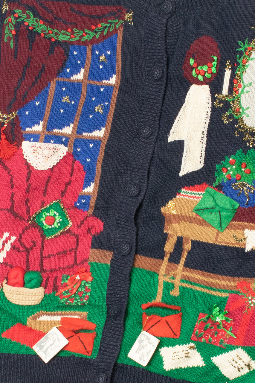 Vintage 1994 Letters To Santa Hand Embroidered Ugly Christmas Sweater