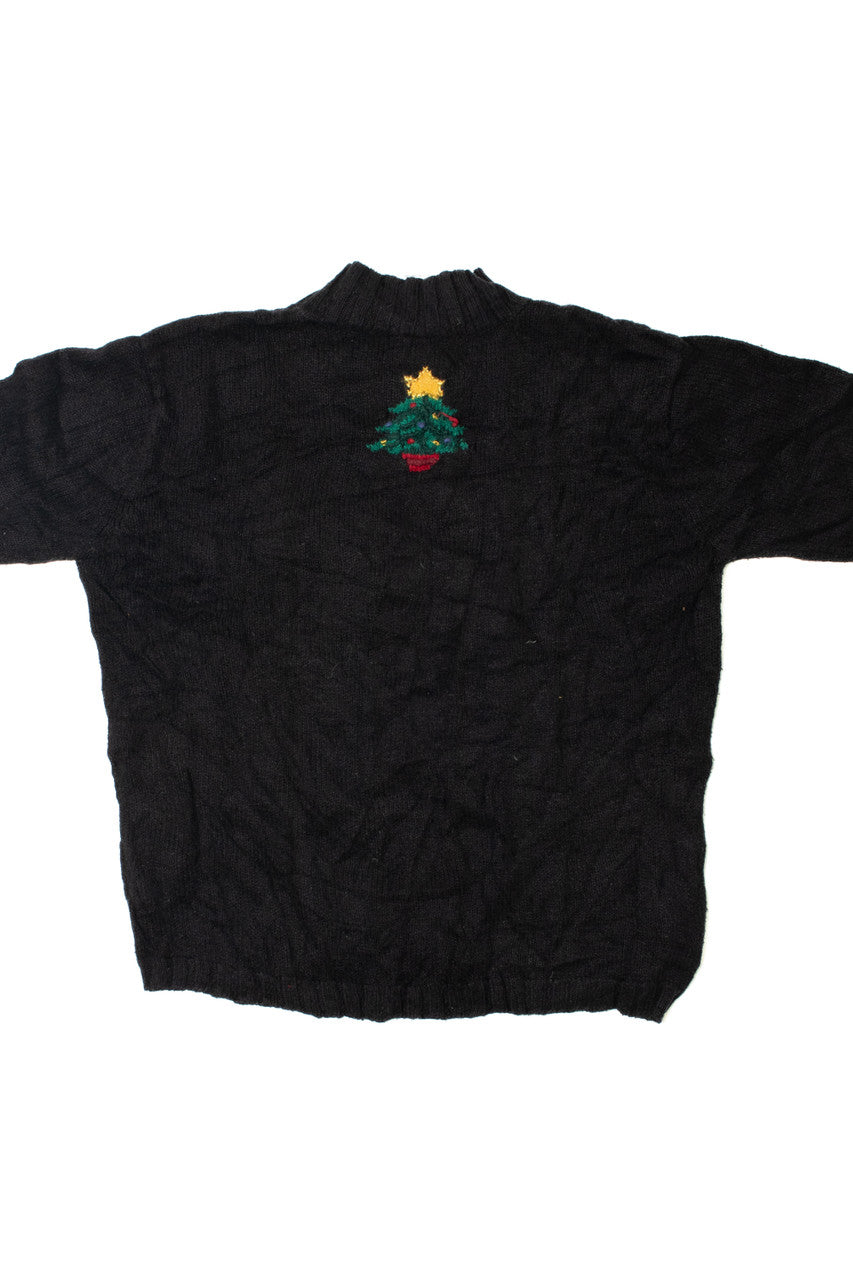 Vintage Santa With Polar Bear Ugly Christmas Sweater