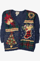 Vintage Tree & Stocking Ugly Christmas Sweater