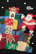 Vintage Santa's Tower Of Presents Ugly Christmas Sweater