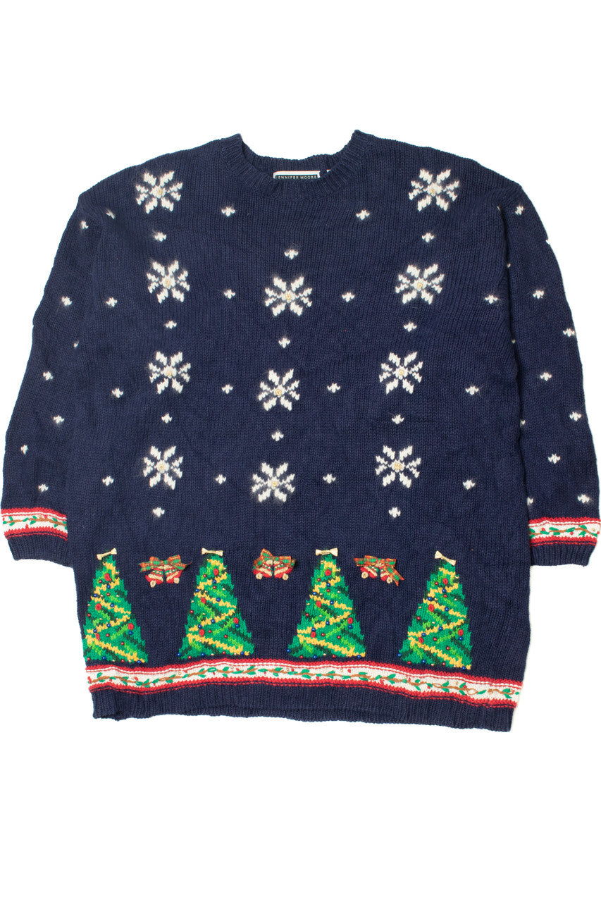 Vintage Snowy Trees Ugly Christmas Sweater 61753