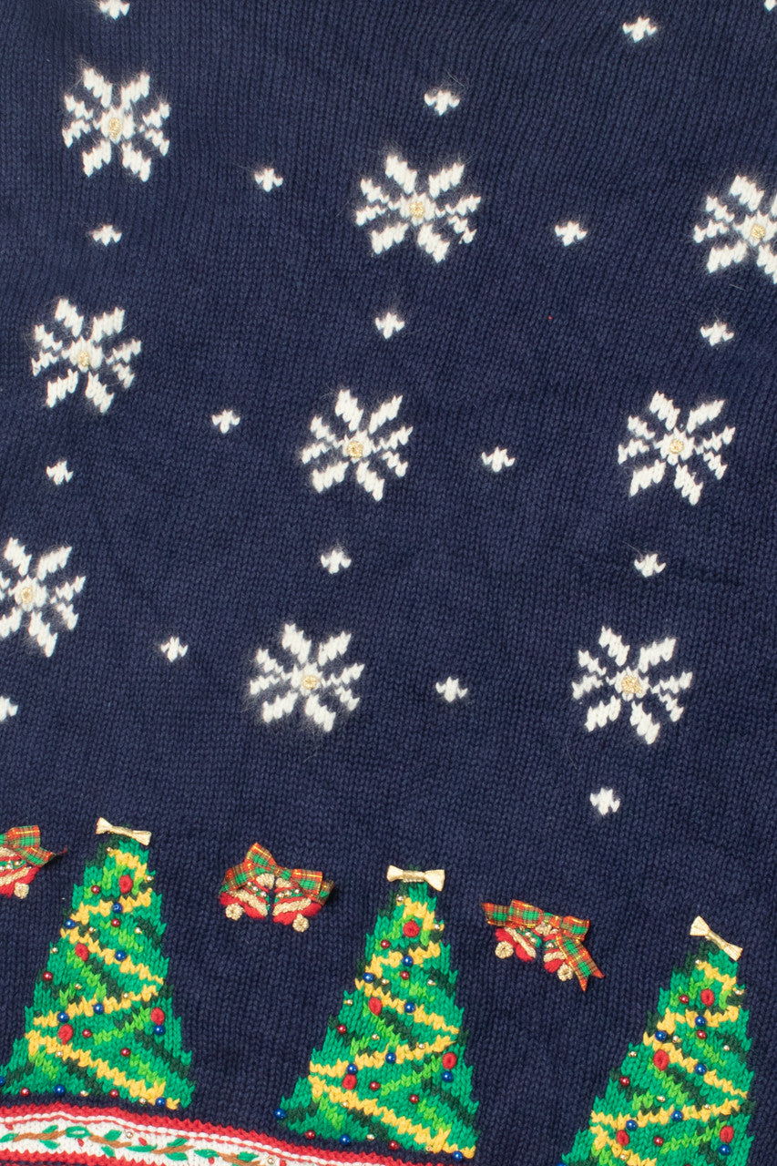 Vintage Snowy Trees Ugly Christmas Sweater 61753