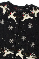 Vintage Pearlescent Beaded Reindeer Michael Simon Ugly Christmas Sweater