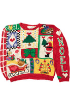 Vintage 1990 "Noel" Hand Knit Ugly Christmas Sweater