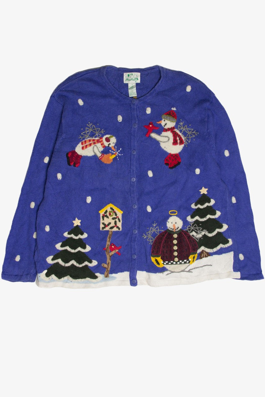 Vintage Blue Ugly Christmas Cardigan 61782
